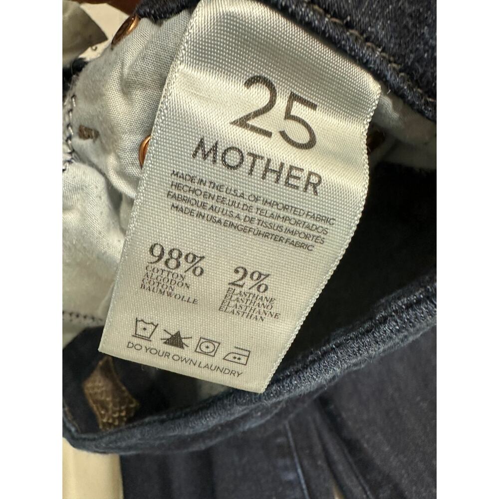 Mother Womens The Looker Jeans Sz 25 Dark Wash Skinny Stretch Low Rise - Picture 7 of 7